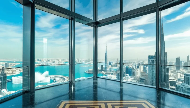 Key features of The View at the Palm, including the observation deck and panoramic views.