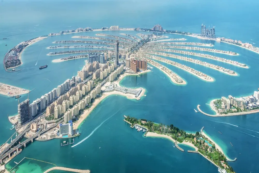 Views over Palm Jumeirah from The View at The Palm